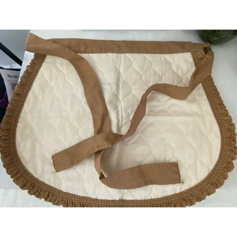 Country‎ Farm House Apron Mushroom Design Quilted Ruffled by Franco Reversible